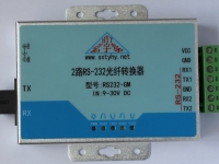 工業級 2路RS232 轉光纖轉換器 收發器 單模單纖 SC方口 600W防雷